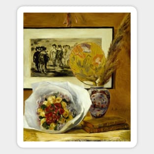 Still Life with Bouquet by Auguste Renoir Magnet